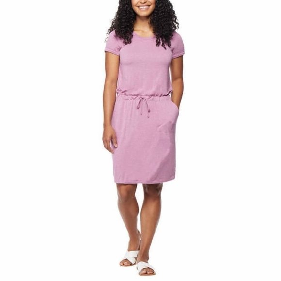 32 Degree Woman's Sz S Mauve Pink Fitted Waist Tee Shirt Summer‎ Dress - Picture 1 of 7